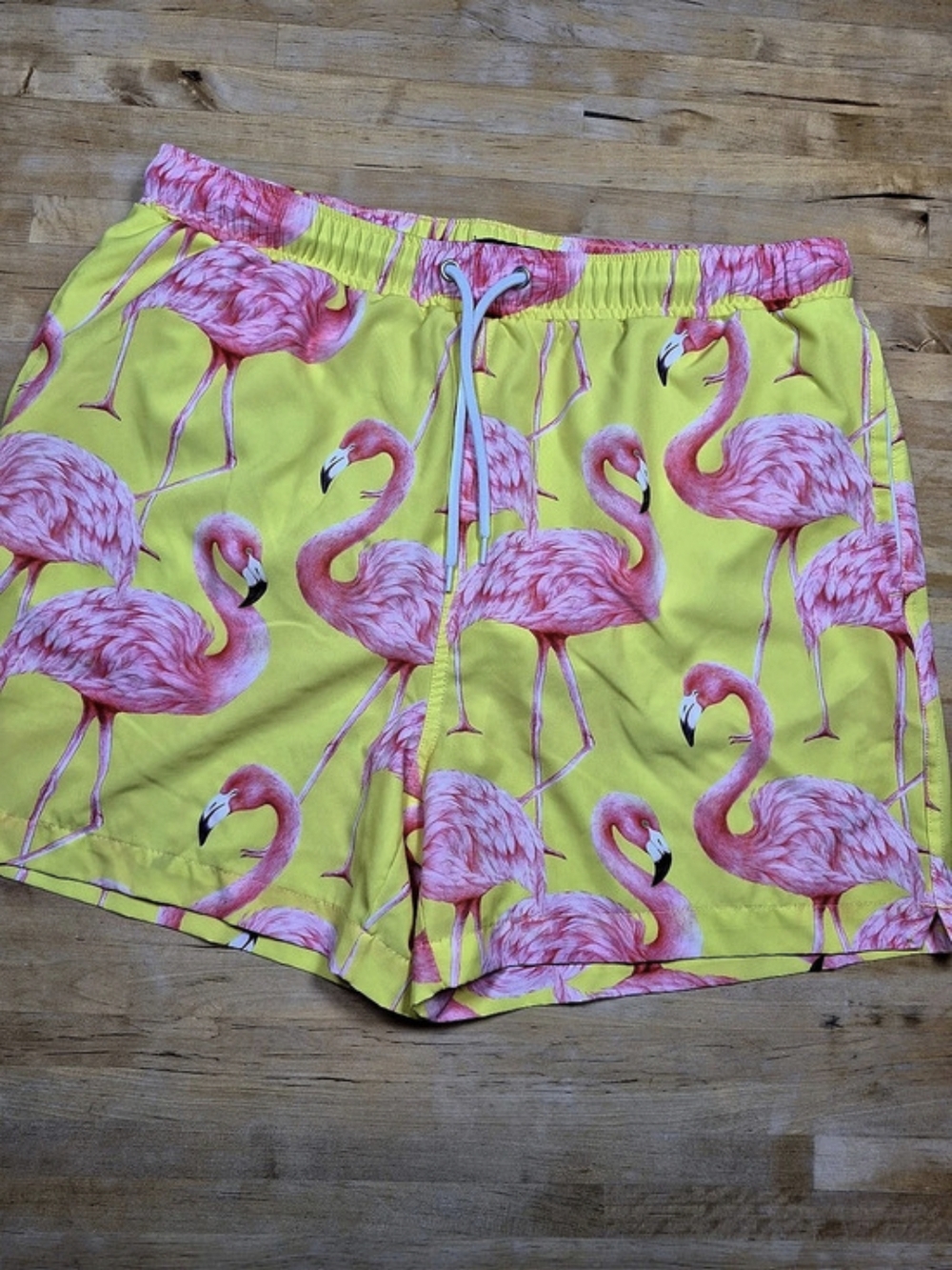 NOVAMEN Flamingo Swim Trunks Yellow And  Pink Size Large